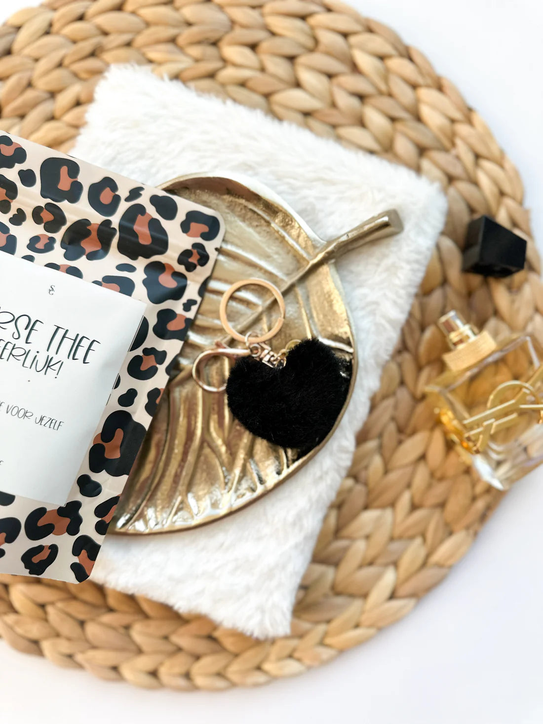 Sleutelhanger Fluffy - zwart