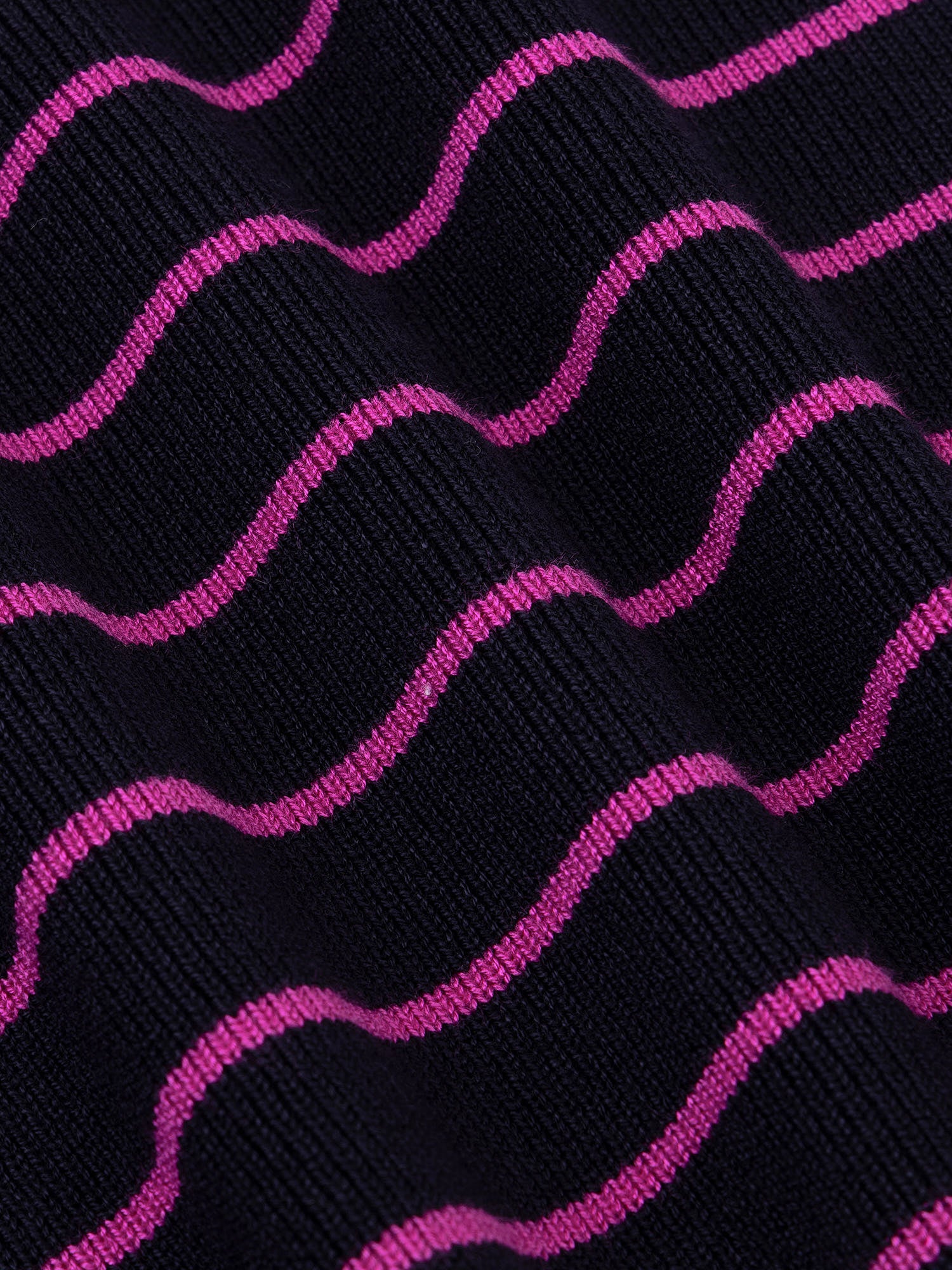 Ydence Knitted Top Devina -Navy/fuchsia purple