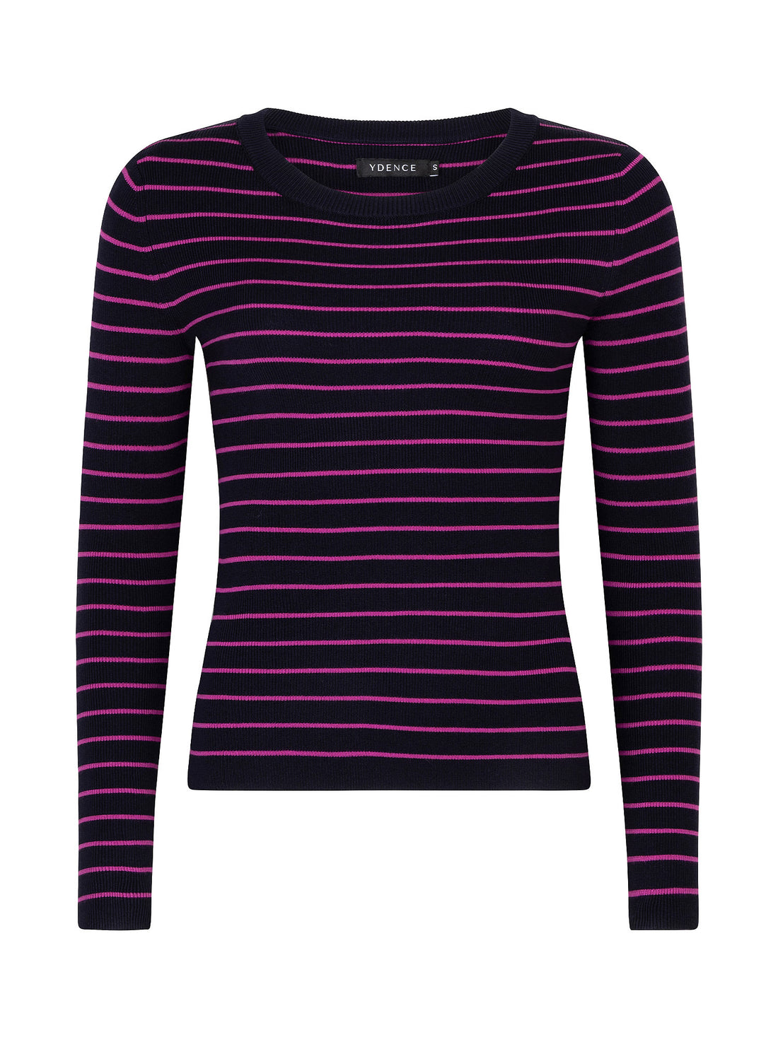Ydence Knitted Top Devina -Navy/fuchsia purple