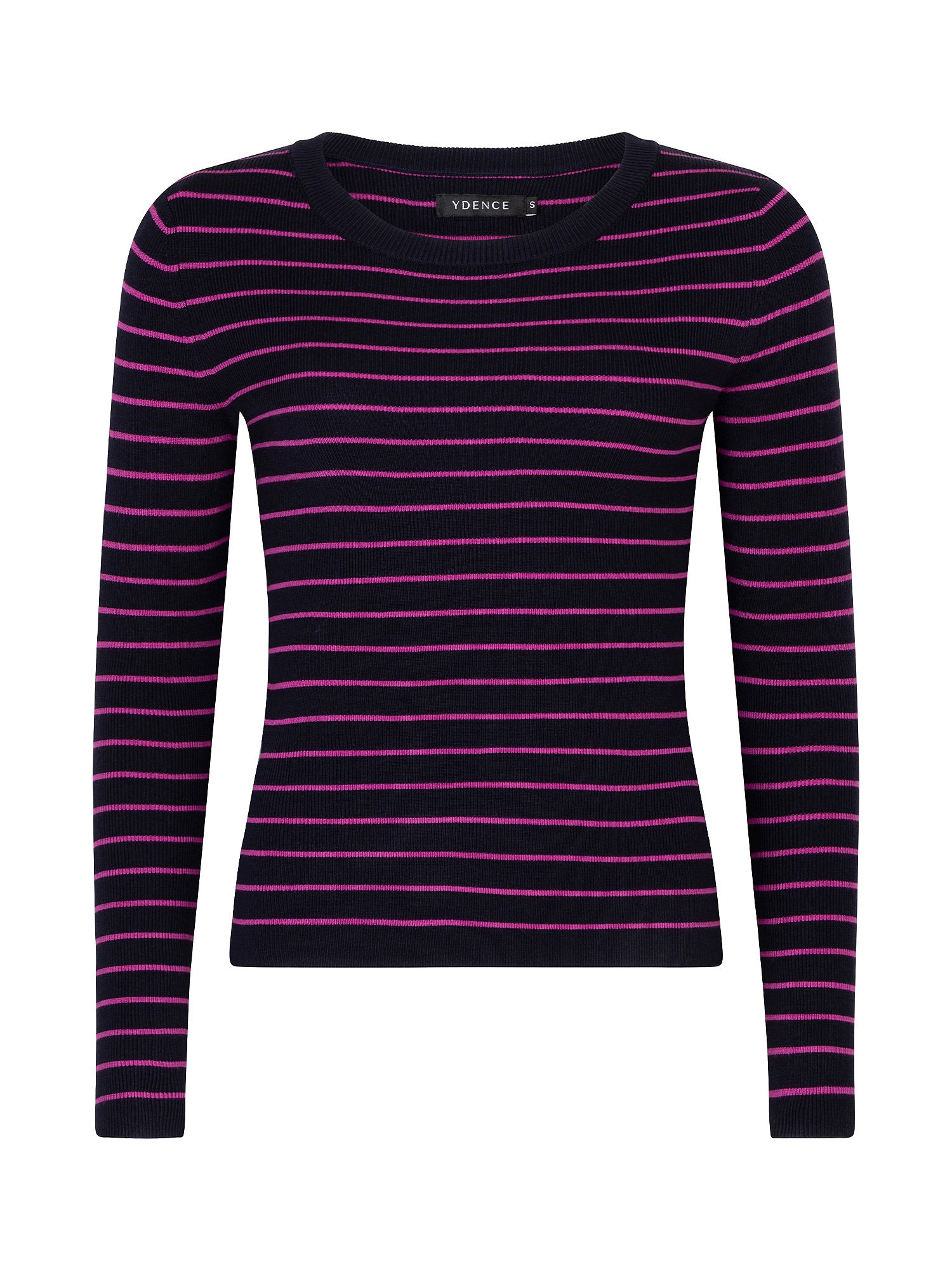 Ydence Knitted Top Devina -Navy/fuchsia purple