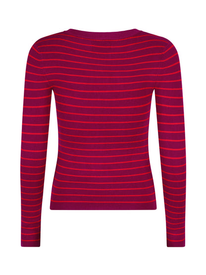 Ydence Knitted Top Devina - fuchsia purple