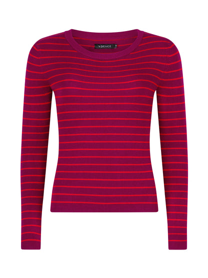 Ydence Knitted Top Devina - fuchsia purple