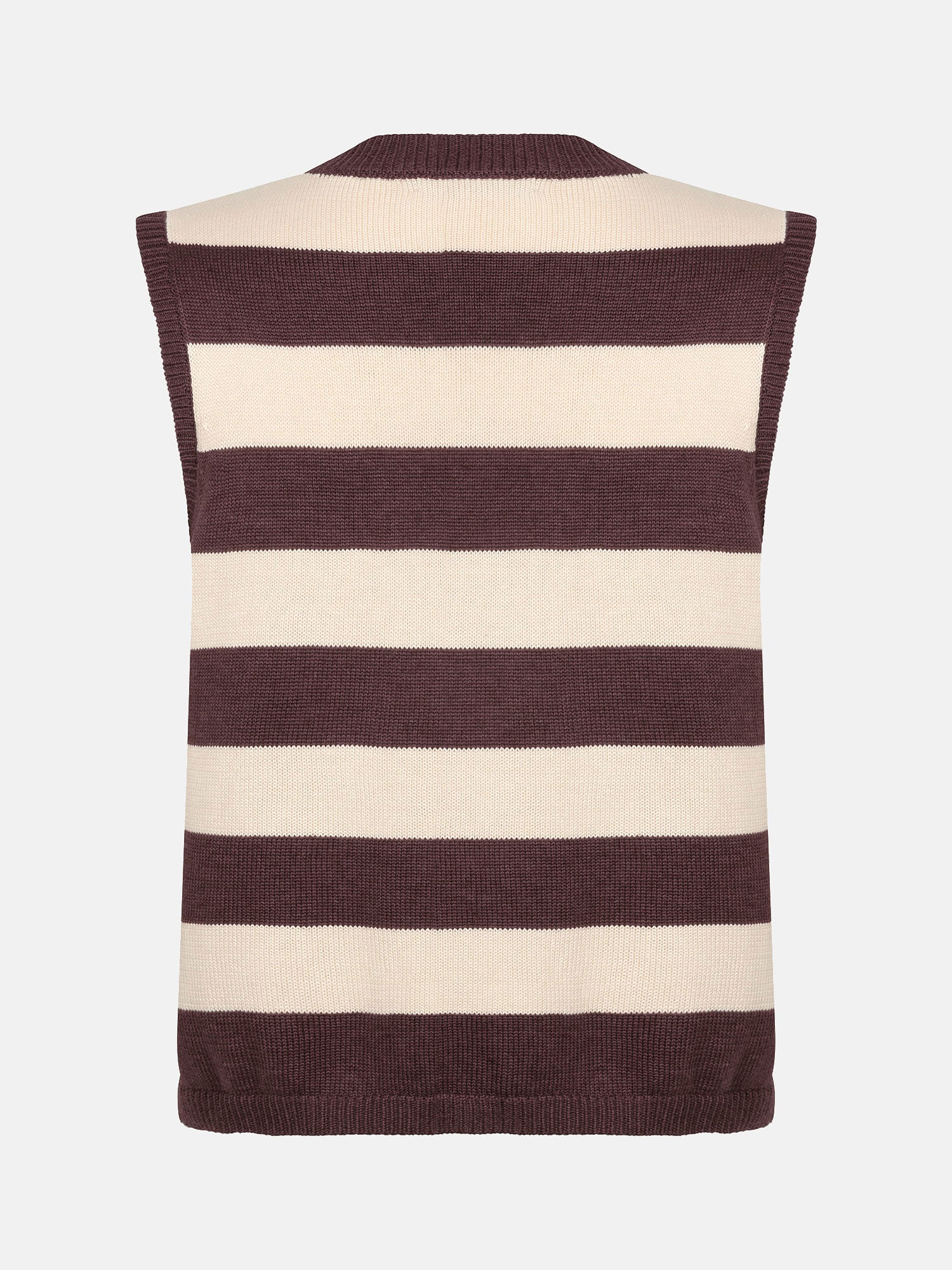 Knitted Top Judith - brown/ecru