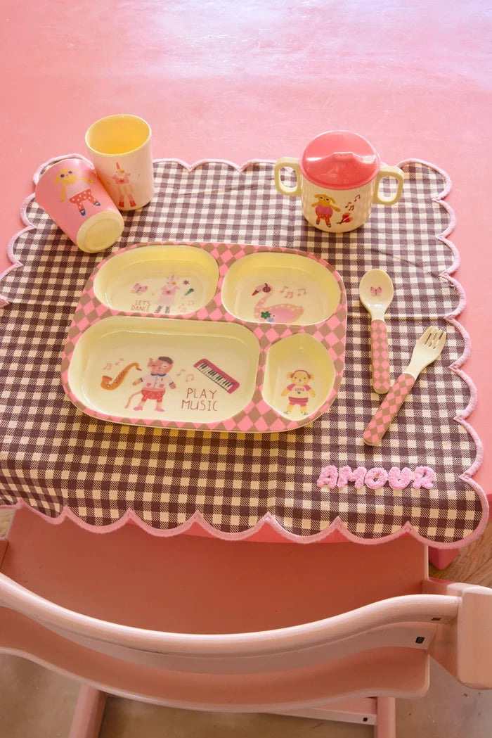 Kinderbestek Music - roze