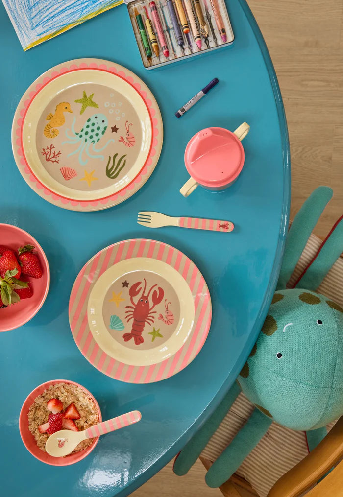 Rice Vork en Lepel - roze