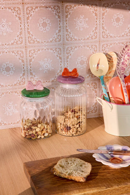 Middelgroot Strik Glas Pot - Groen