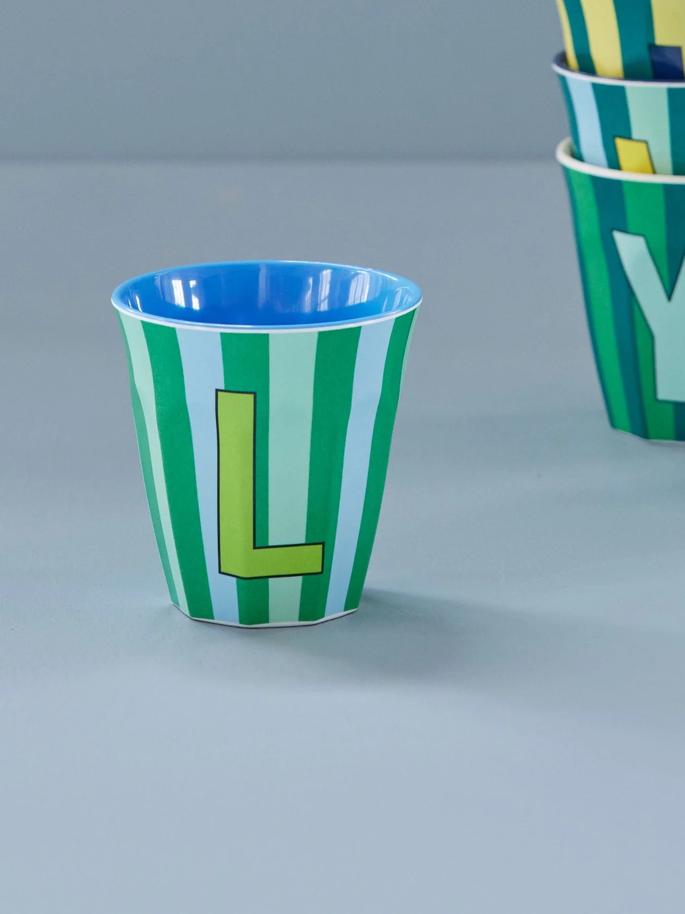 Rice Beker - Groen - L - Stripes