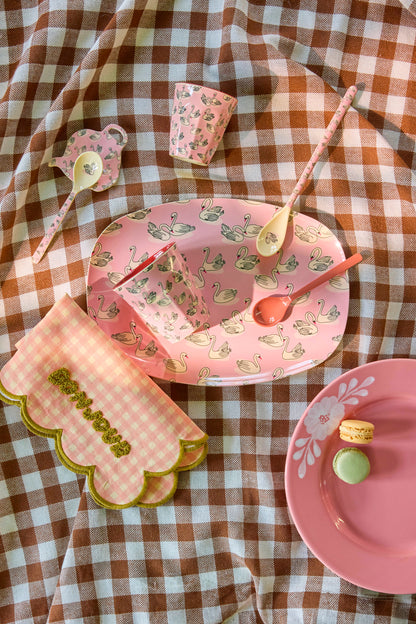 Beker Zwaan in Parijs - rabarber roze
