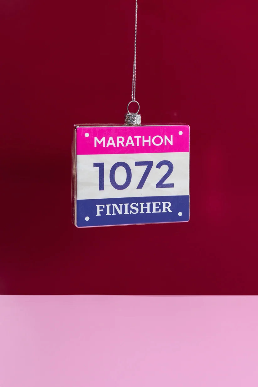 Kerstornament Marathon Startnummer