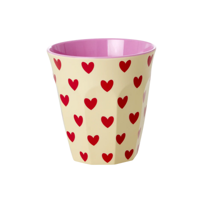 Rice Beker M - Crème - Darling Hearts Print