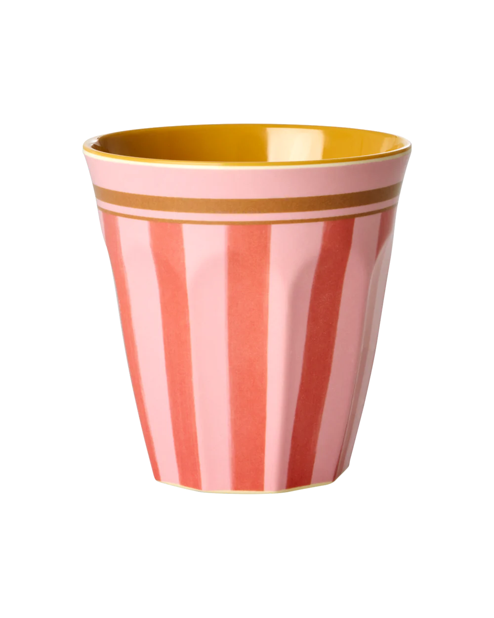 Rice Beker M - Roze - Organic Stripes Print