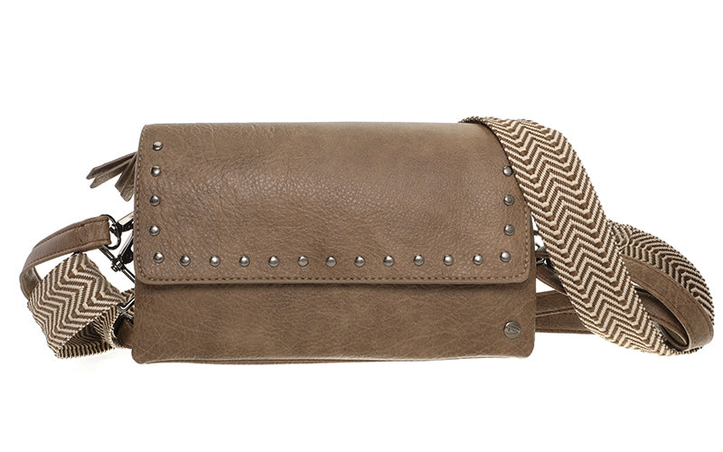 Schoudertasje San Martin - dark camel