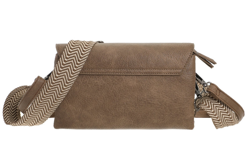 Schoudertasje San Martin - dark camel