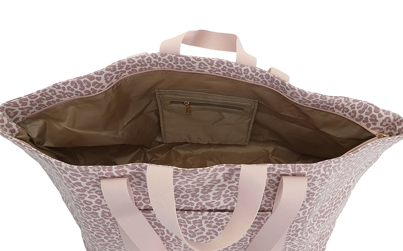 Shopper/Strandtas San Pedro - lichtroze panter