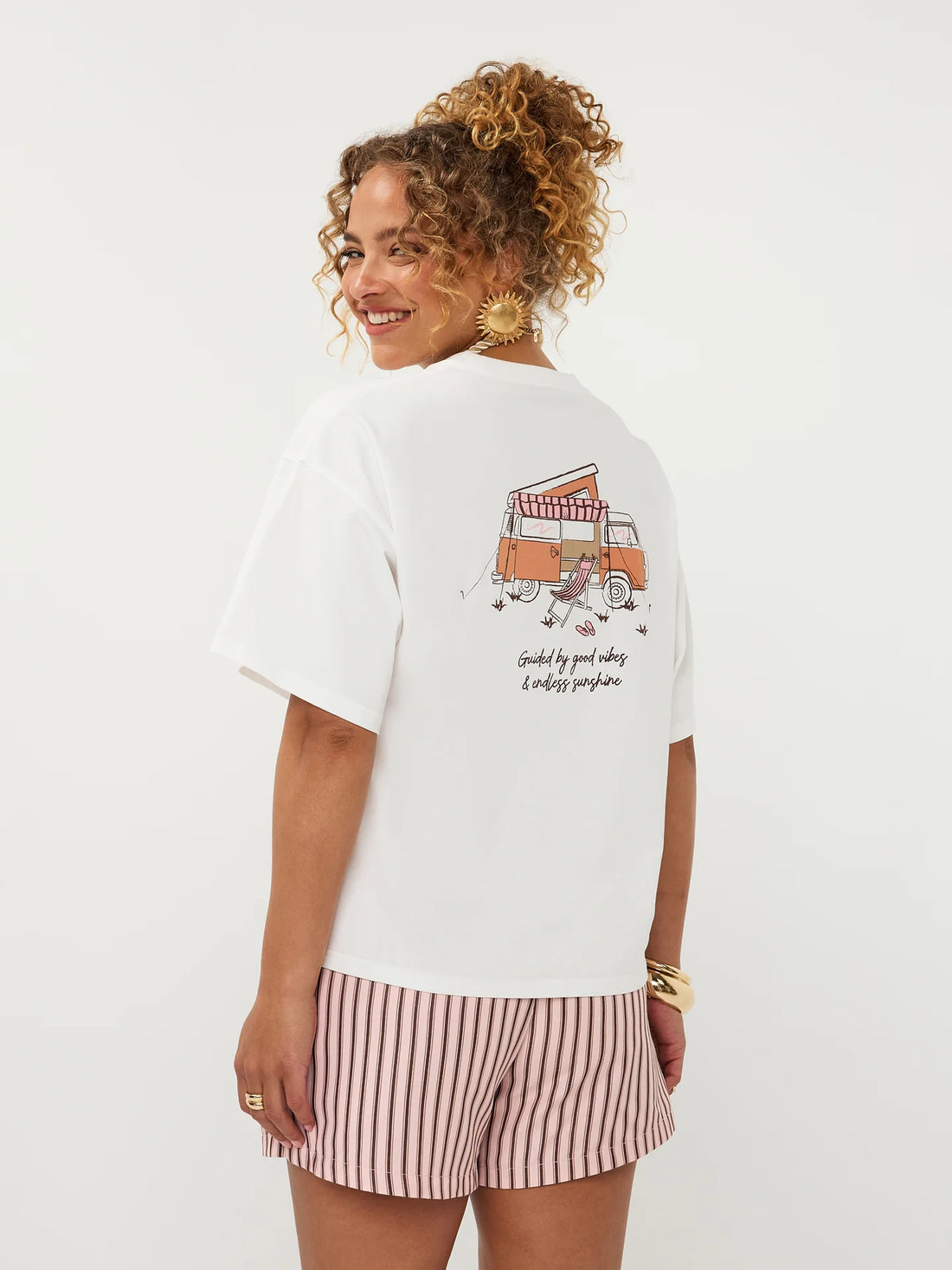 T-shirt Camper - burned orange