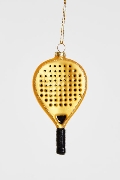 Kerstornament Padelracket - goud