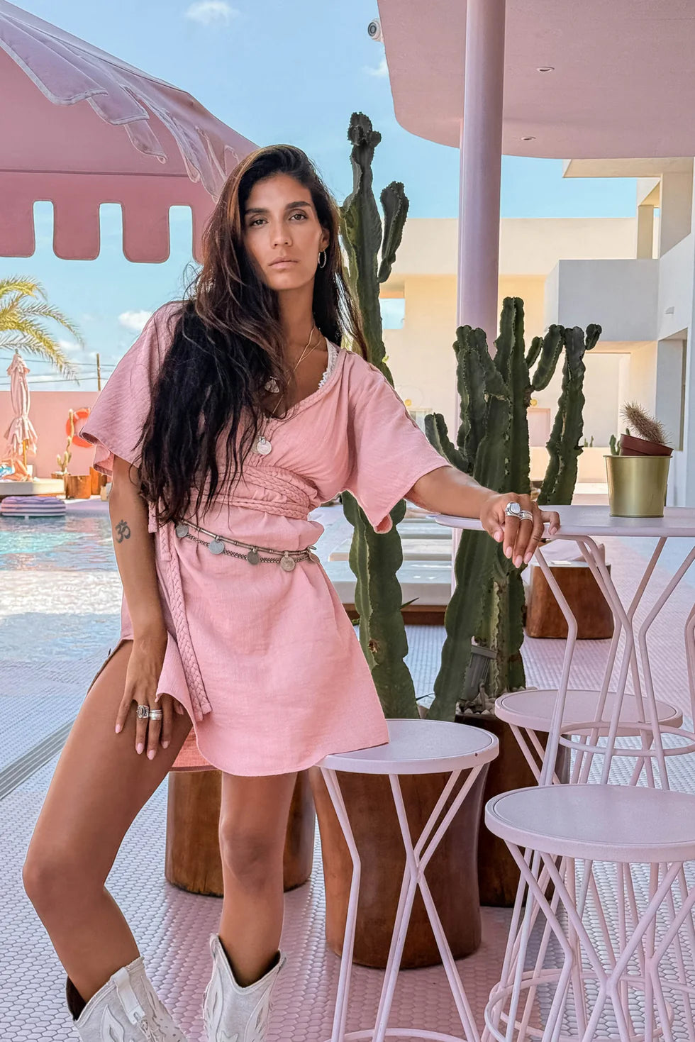 MW Romy Short Dress - dusty pink