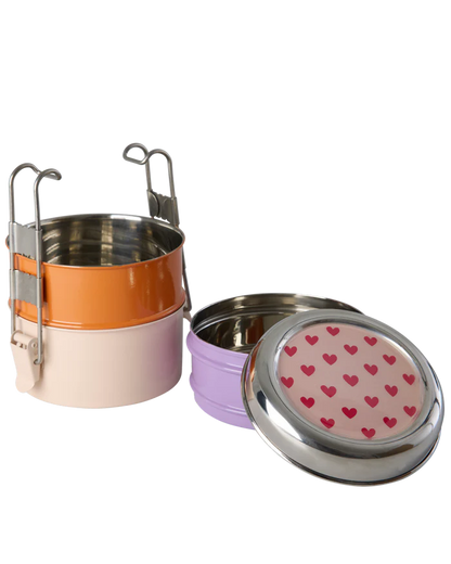 Rice Rond Roestvrijstalen Lunchbox - Heart