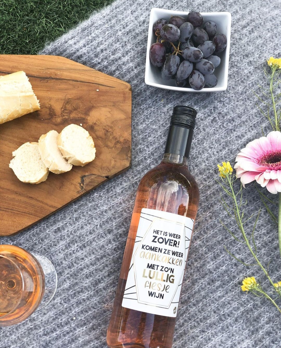 Wijnfles Rosé - lullig