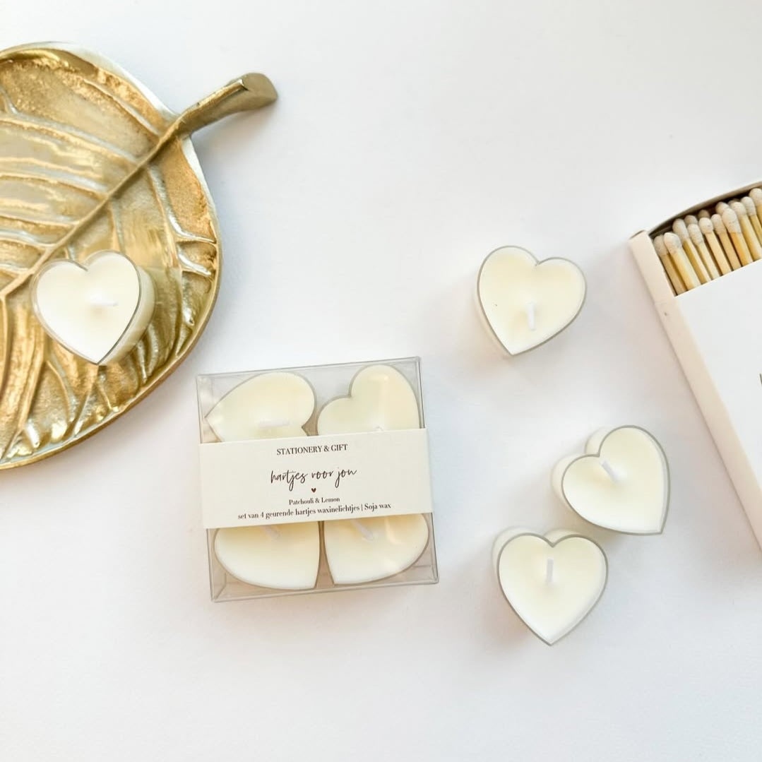 Waxinehartjes creme