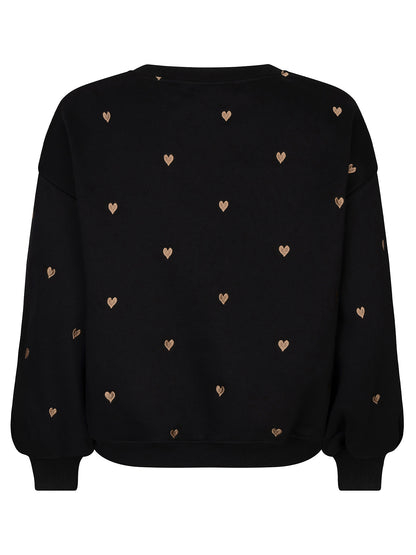 Ydence Sweater Hearts - black/gold