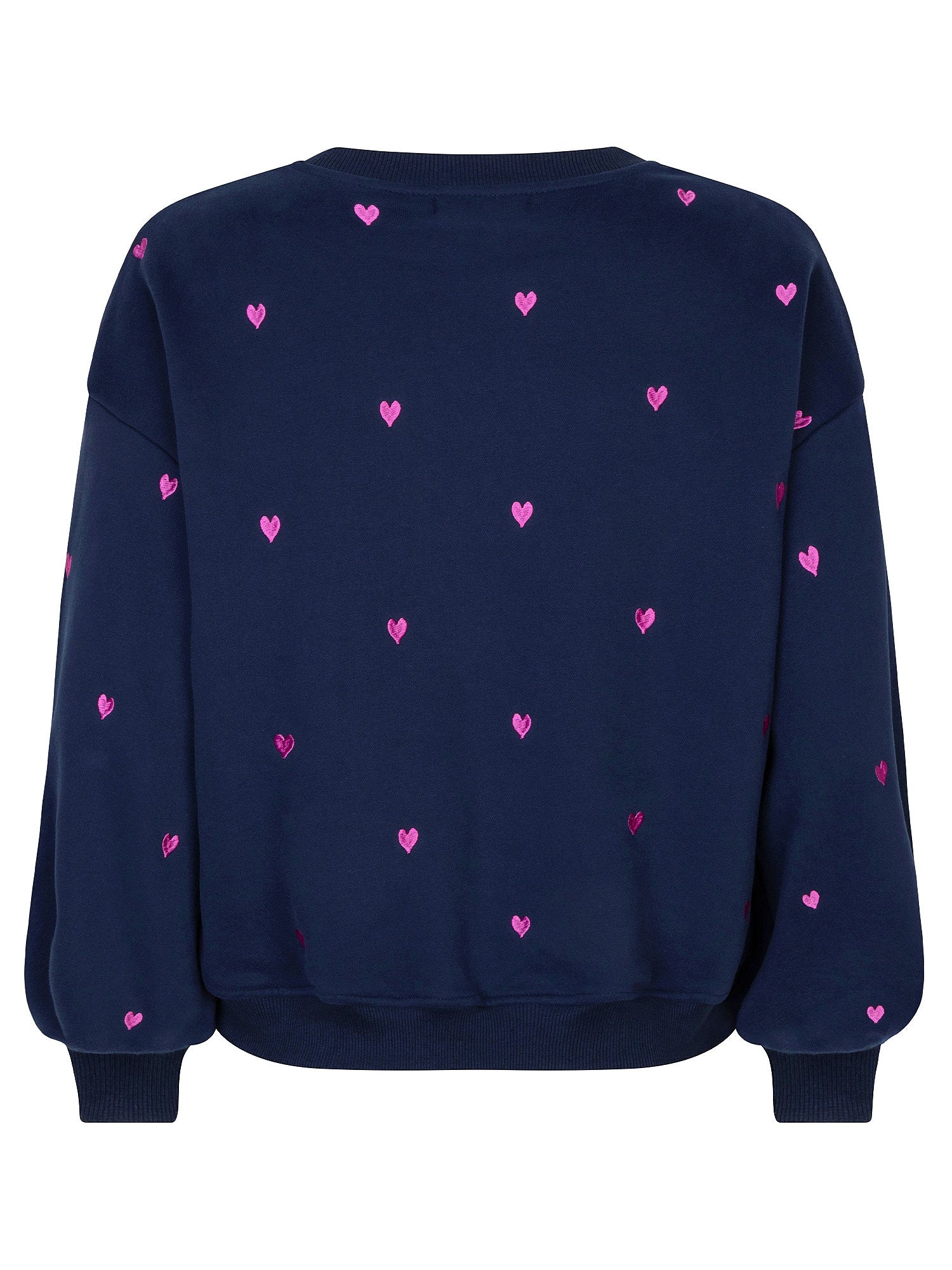 Ydence Sweater Hearts - navy/fuchsia purple