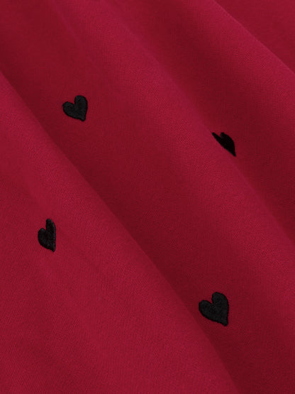 Ydence Sweater Hearts - red/black