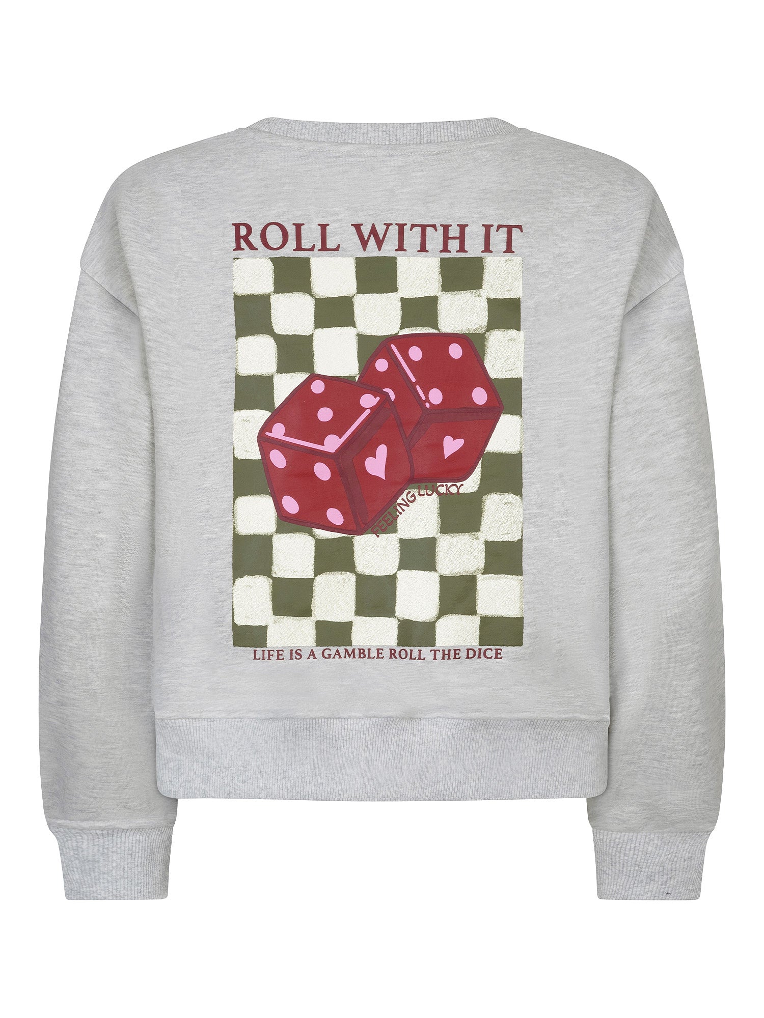 Ydence Sweater Roll With It - grey melange