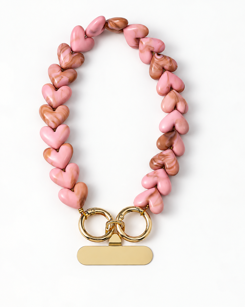 Telefoonkoord Pink Hearts