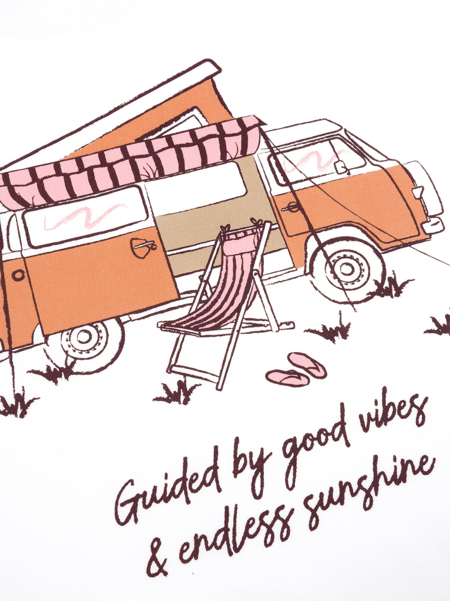 T-shirt Camper - burned orange