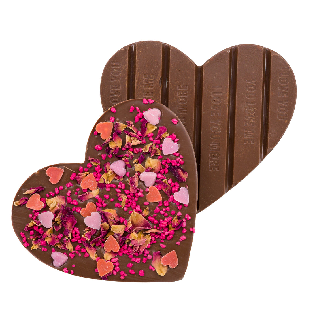 Valentijn Hart Melk Chocolade Rozen &amp; Hartjes – 110g