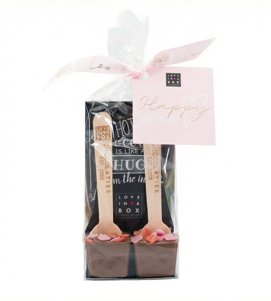 Valentijn Chocolade Spoons Melk Mini Hartjes  – 2 st