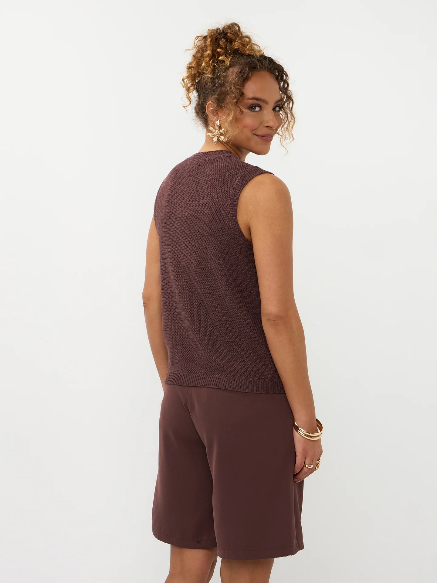 Knitted Top Mona - brown