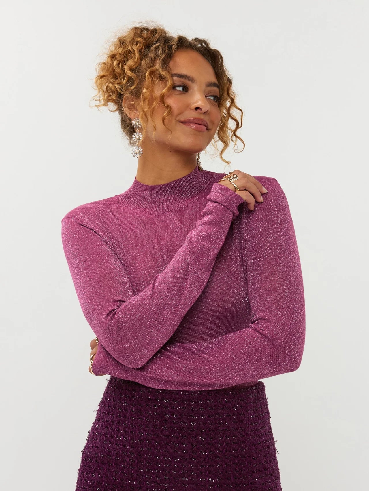 Ydence Knitted Top Lotte - fuchsia/purple