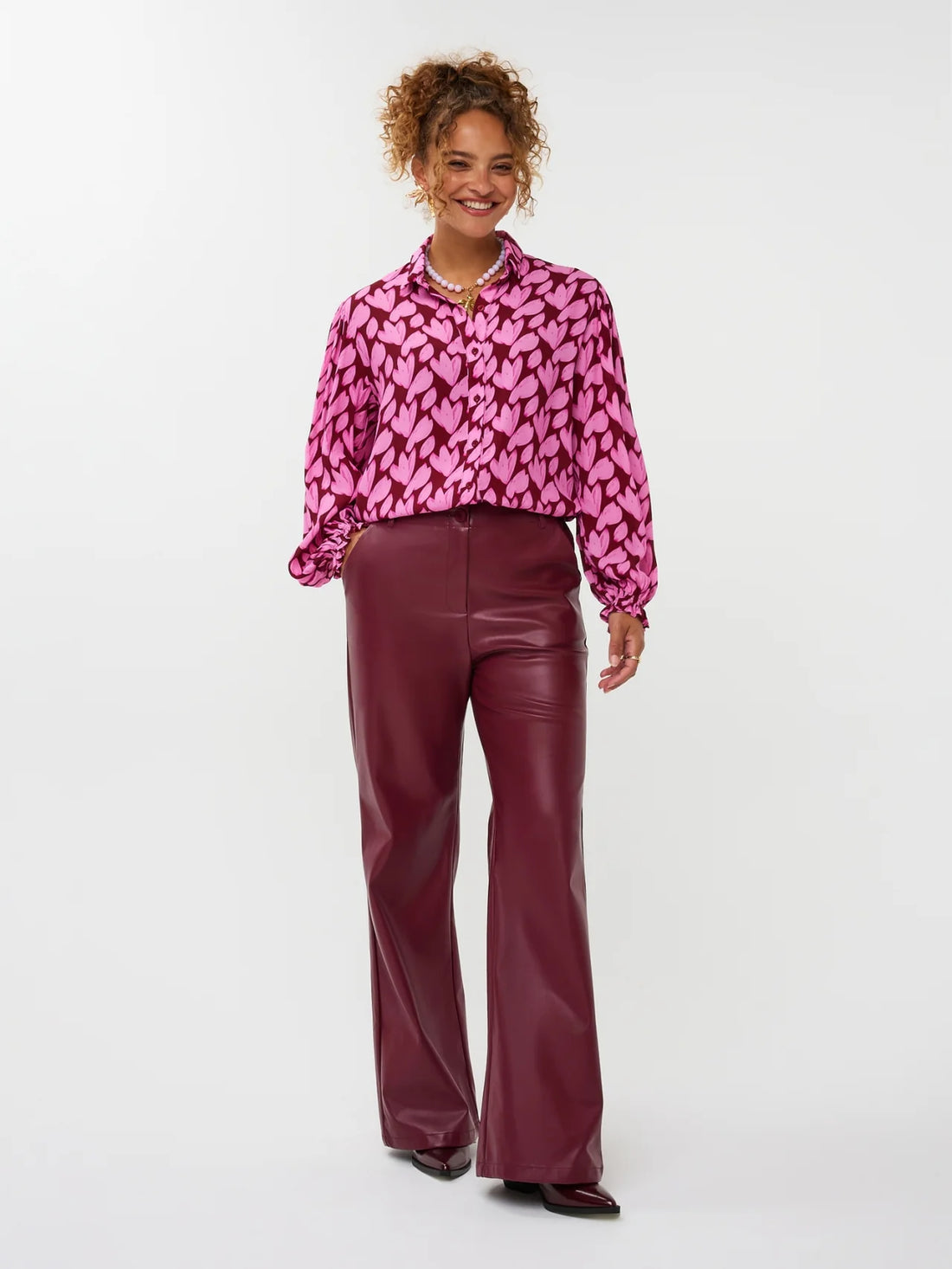 Ydence Blouse Alyssa - pink flower