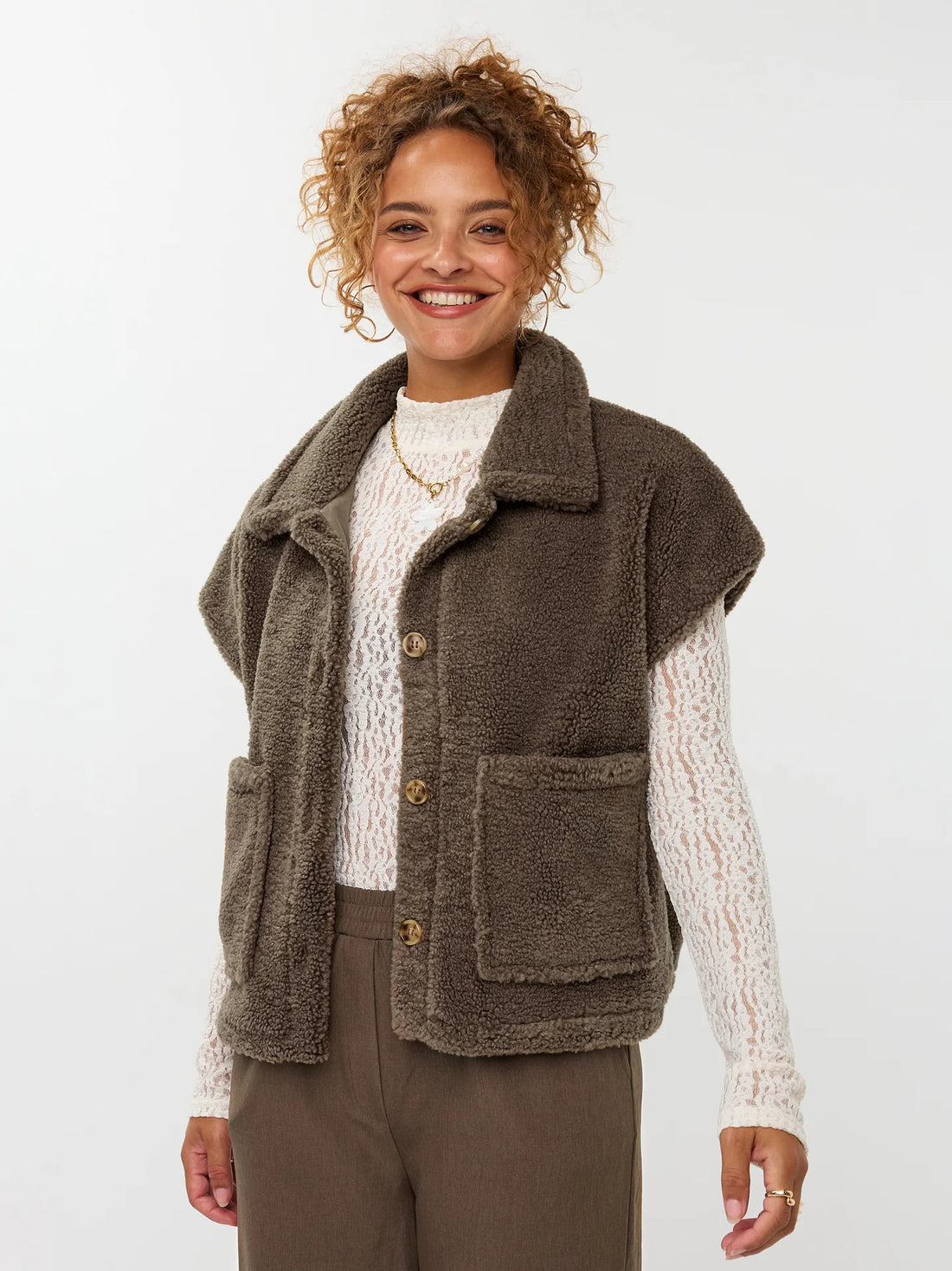 Ydence Gilet Rejou  - mud