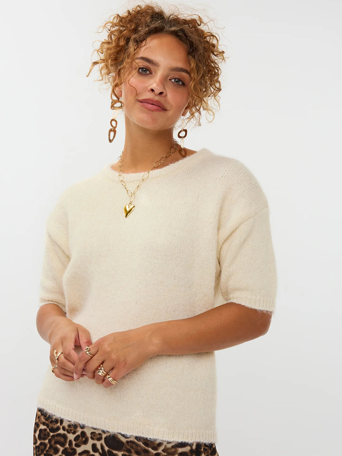 Ydence Knitted Sweater Eddie - ecru