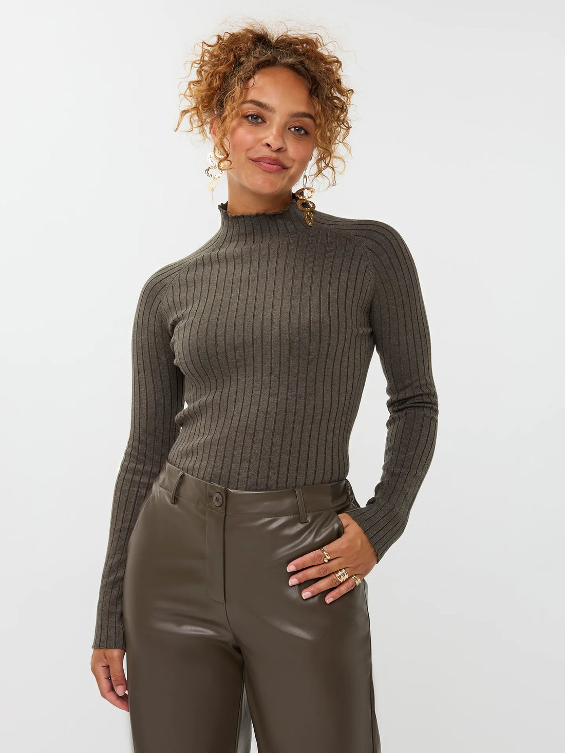 Ydence Knitted Top Kit - mud