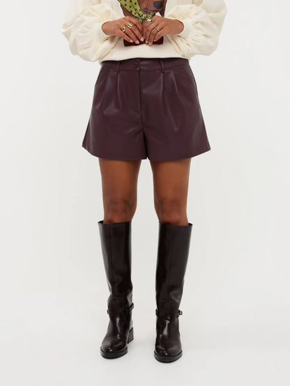 Short Jade - aubergine