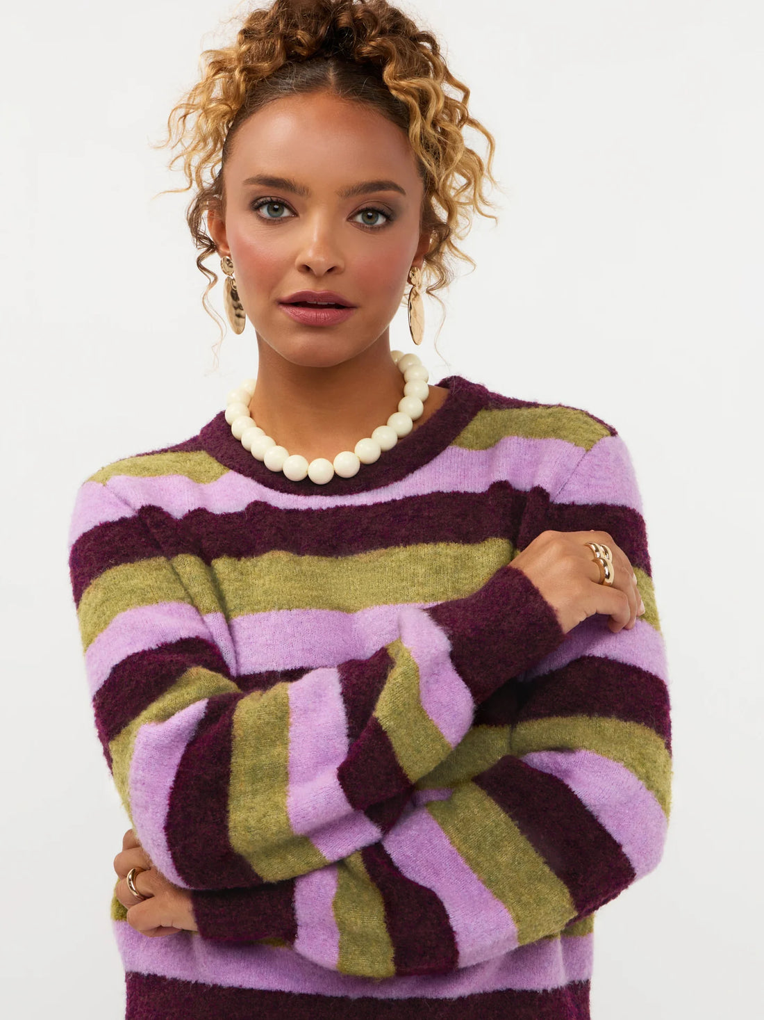Knitted Sweater Aurora - aubergine