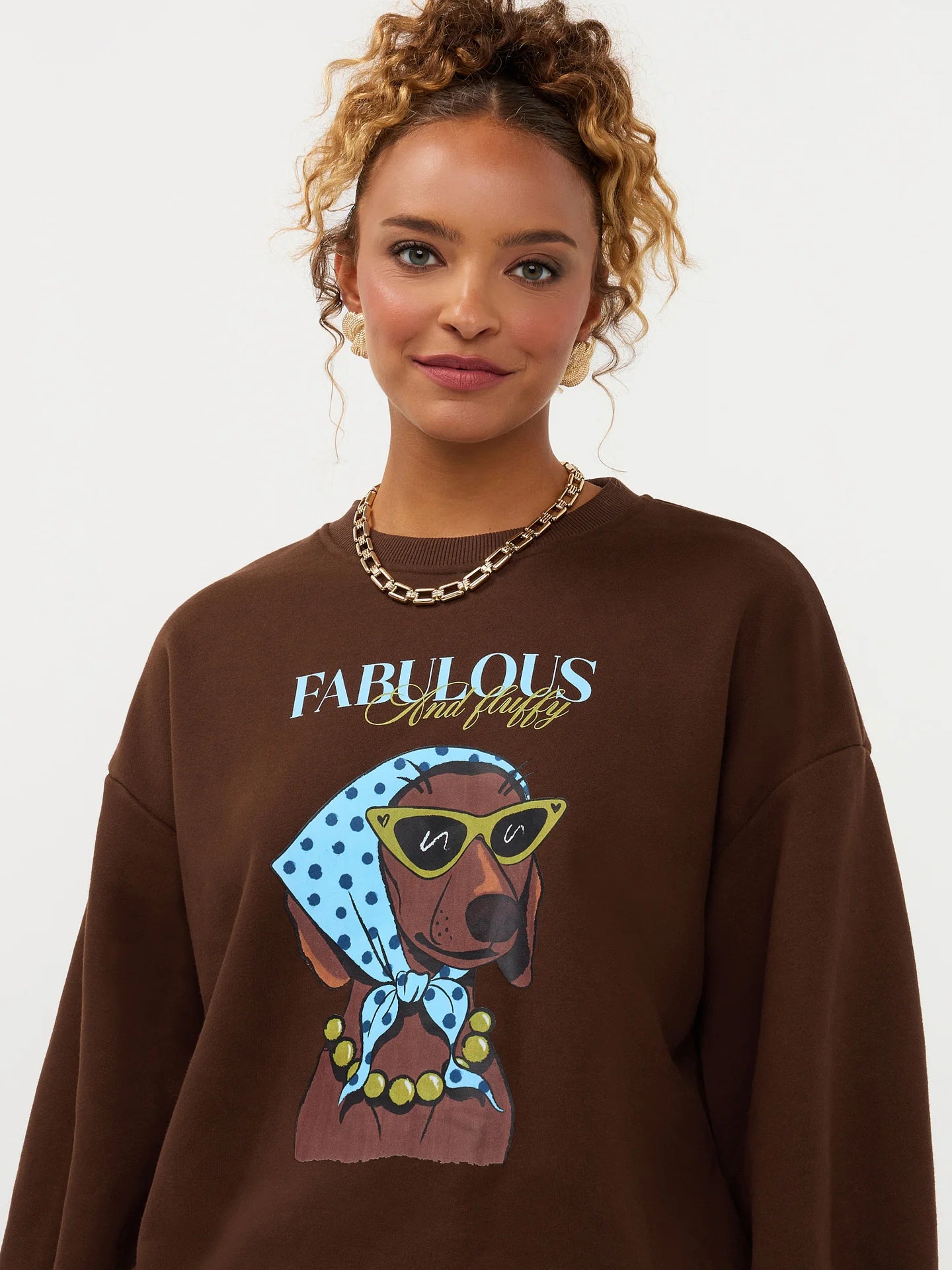 Sweater Iconic And Fluffy - brown