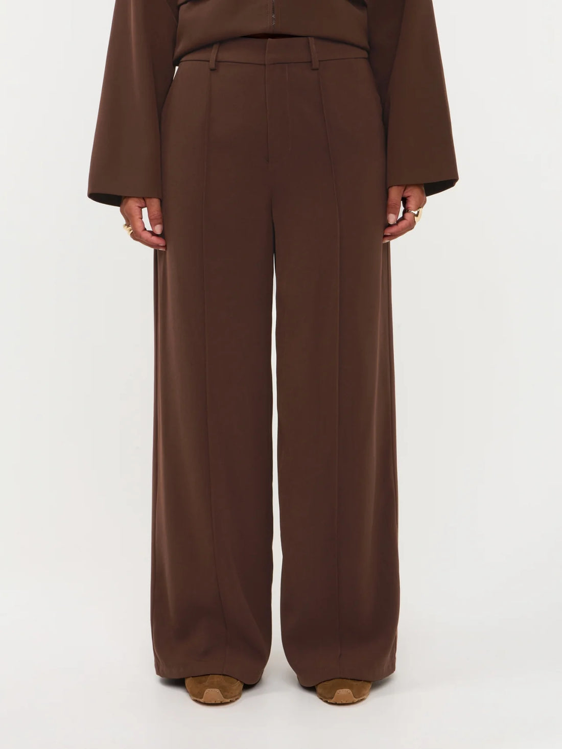 Pants Geneve - dark brown