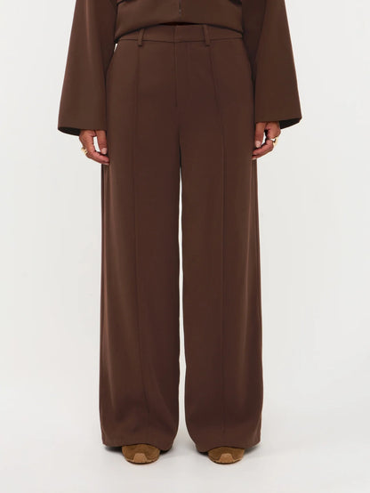 Pants Geneve - dark brown