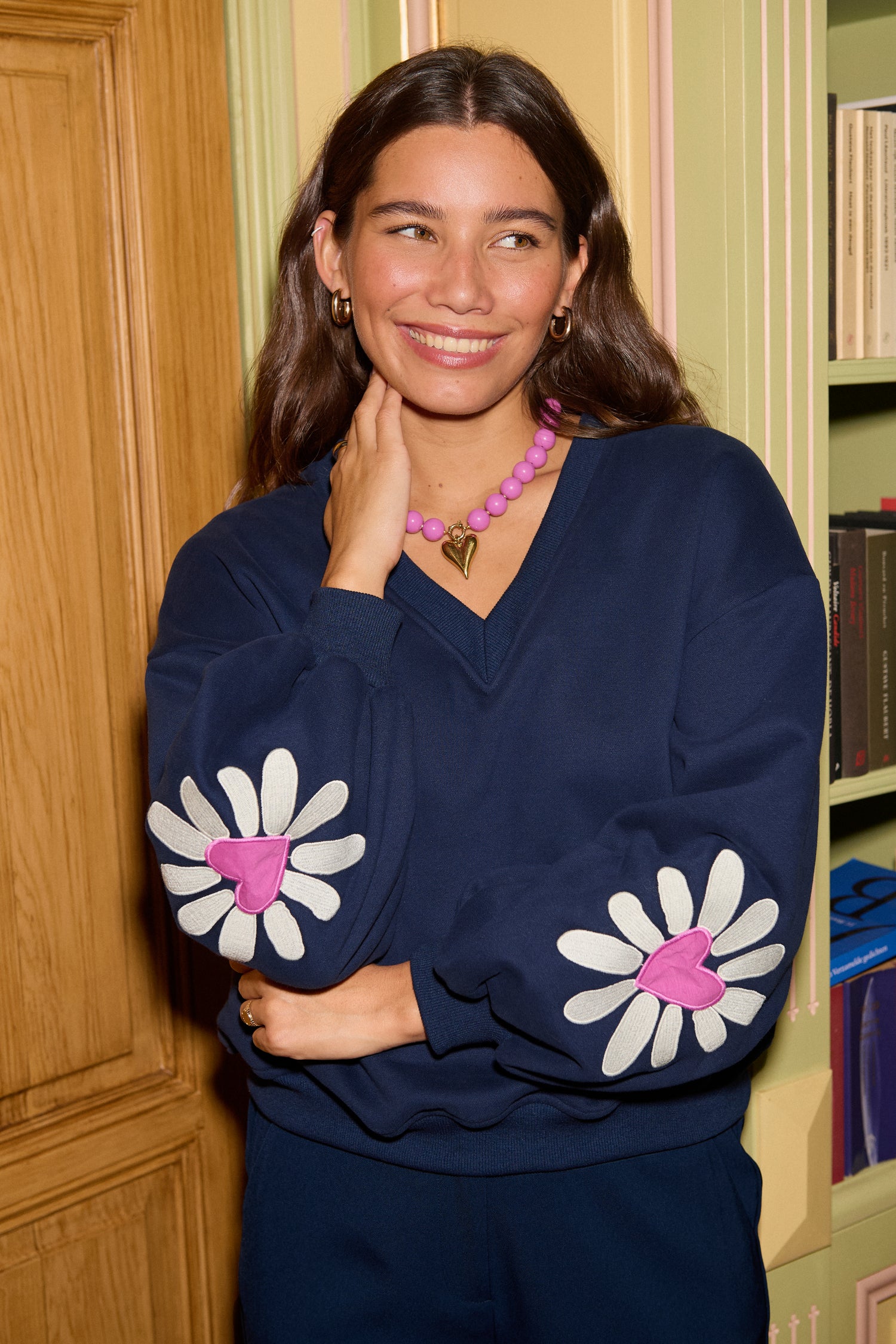 Ydence Sweater Madelief - navy