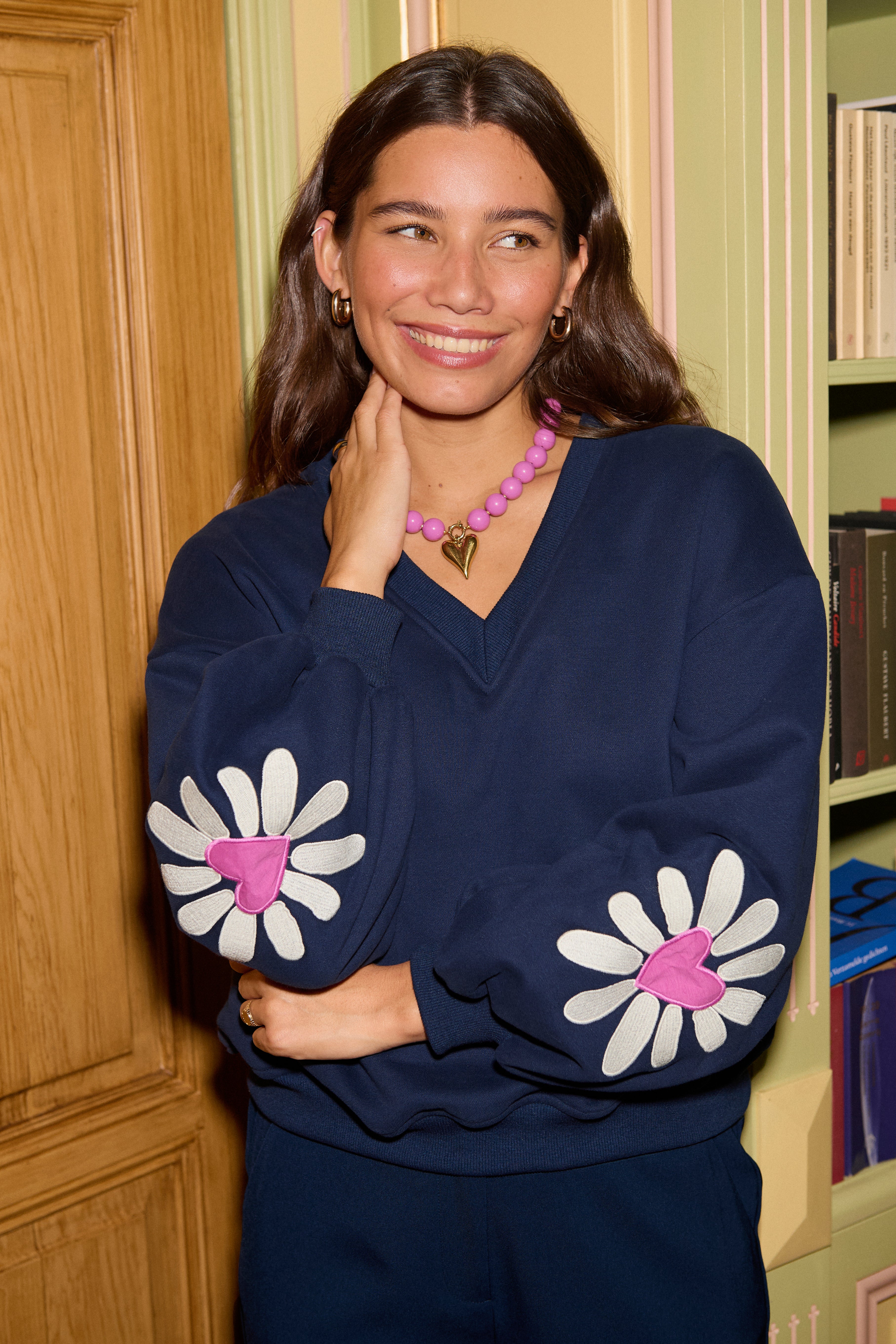 Ydence Sweater Madelief - navy