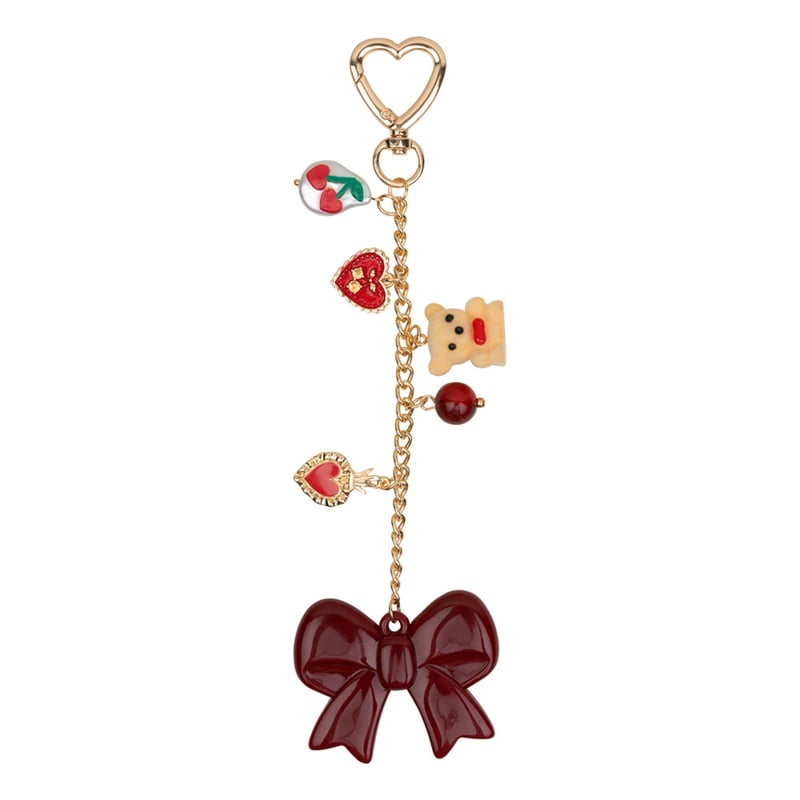 Charm Chain Burgundy Bow
