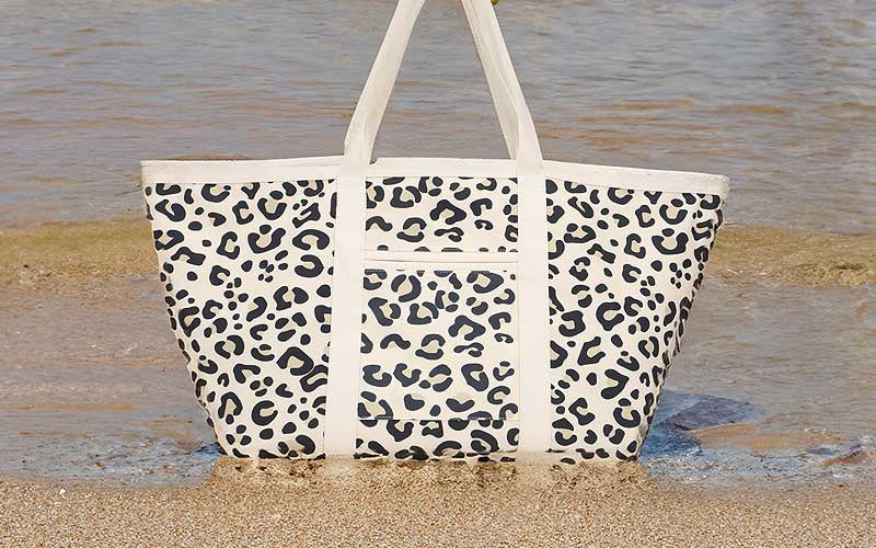 Natural panter schoudertas / shopper Bali