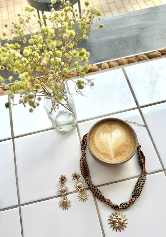 Juna Necklace - cheeta red