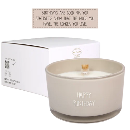 Flessenpost Kaars Happy Birthday
