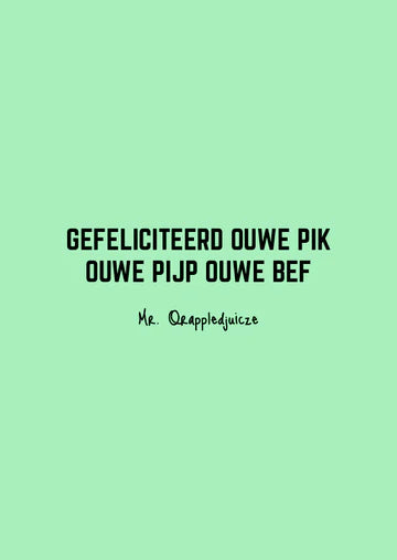 Kaart - ouwe pik